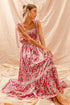 SO ME Floral Maxi Dress With Ribbon Tie Lace Strap - Fashorio