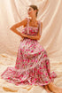 SO ME Floral Maxi Dress With Ribbon Tie Lace Strap - Fashorio