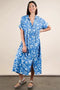 VERY J Plus Size Oversized Printed Shirt Midi Dress - Fashorio