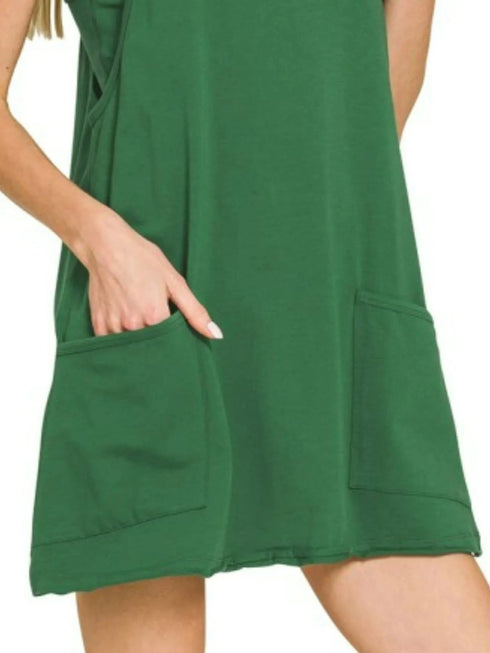 Zenana Cami Mini Dress with Built-in Romper Liner - Fashorio