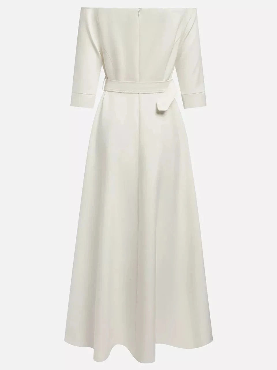 Elegant Off-Shoulder Belted Maxi Dress - Fashorio