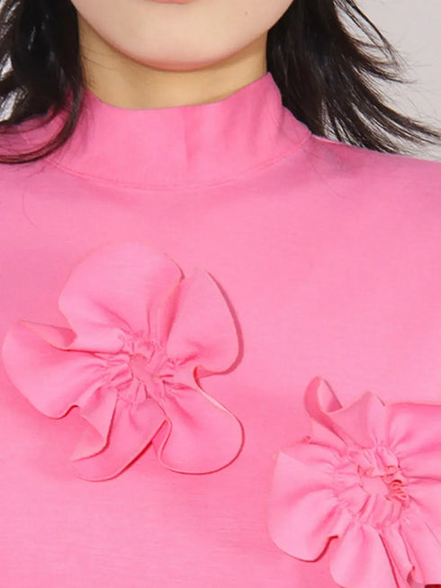 Fashorio Floral Applique Long Sleeve Maxi Dress