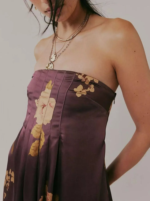 Fashorio Floral Print Sleeveless Maxi Dress