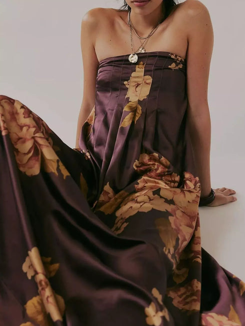 Fashorio Floral Print Sleeveless Maxi Dress