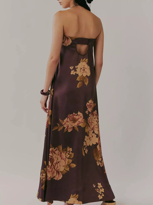 Fashorio Floral Print Sleeveless Maxi Dress