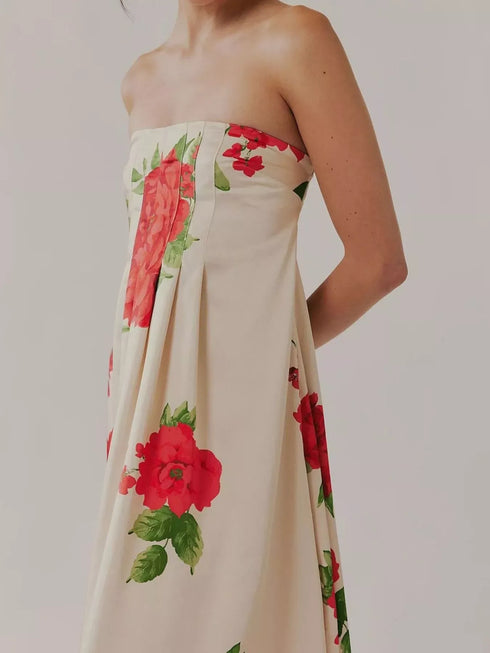 Fashorio Floral Print Sleeveless Maxi Dress