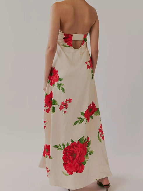 Fashorio Floral Print Sleeveless Maxi Dress