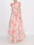 Fashorio Floral Ruffled Short Sleeve Maxi Dress