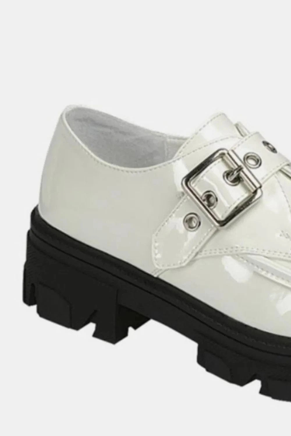 Forever Link Buckled Platform Lug Sole Loafers - Fashorio