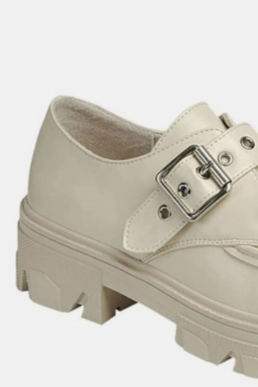 Forever Link Buckled Platform Lug Sole Loafers - Fashorio