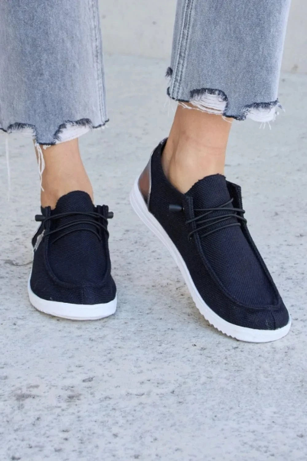 Forever Link Star Lace-Up Flat Sneakers - Fashorio