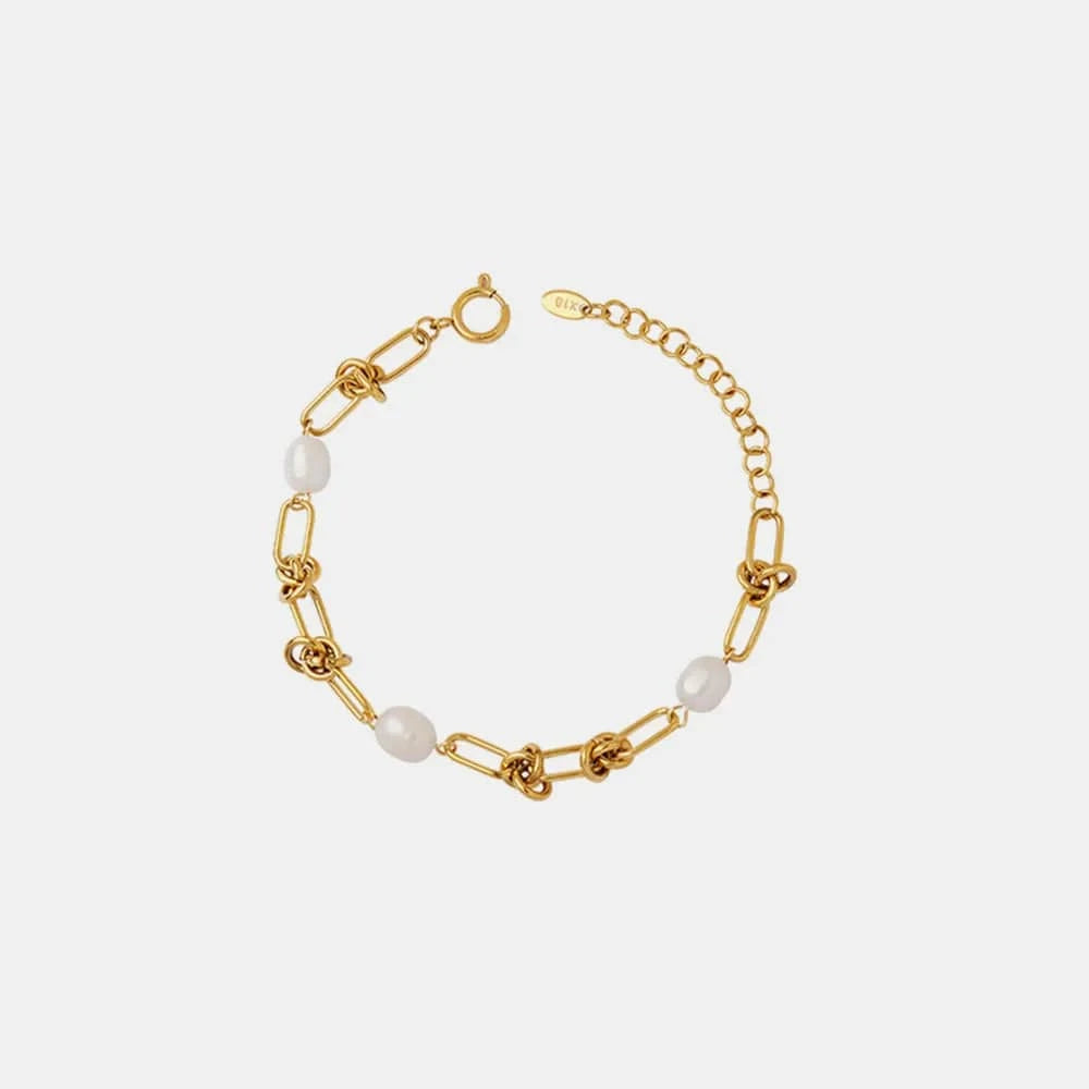Freshwater Pearl Titanium Steel Bracelet - Fashorio