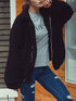 Fashorio Full Size Cozy Fleece Zip Up Jacket Plus Size