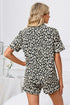 Fashorio Full Size Leopard Short Sleeve Top and Shorts Lounge Set Plus Size