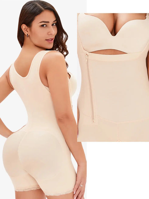 Fashorio Full Size Side Zip Up Wide Strap Shapewear