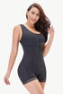 Fashorio Full Size Zip-Up Scoop Neck Lace Trim Shapewear