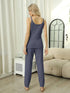 Fashorio Fuzzy V-Neck Cami and Pants Lounge Set
