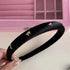 Alloy Bow Trim Headband Gold Black One Size - Fashorio