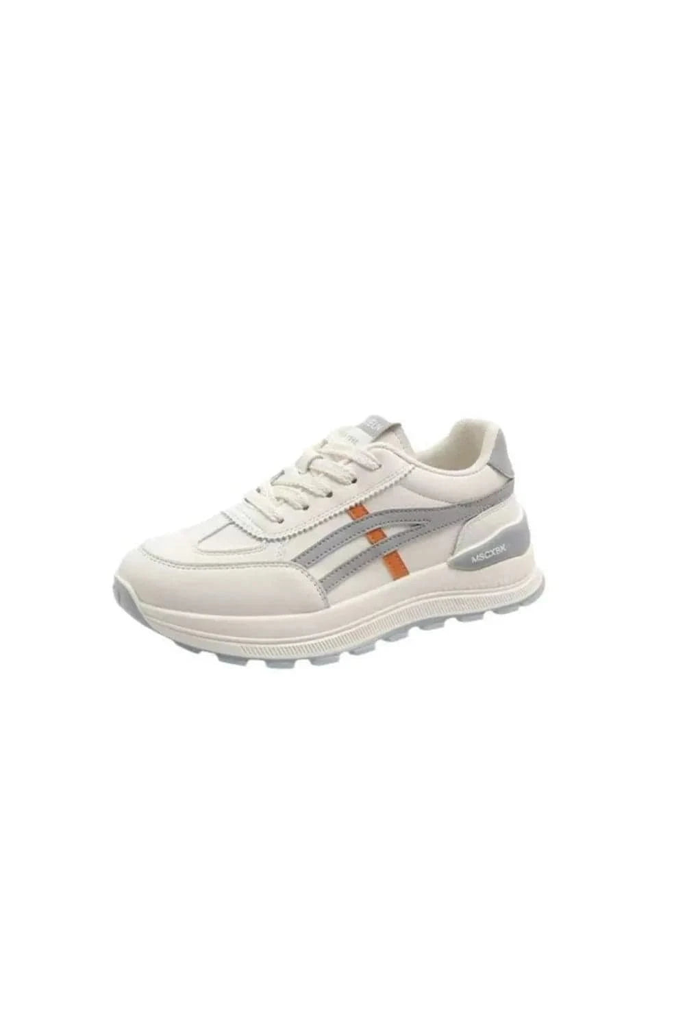 Round Toe Lace-Up Athletic Gray - Fashorio