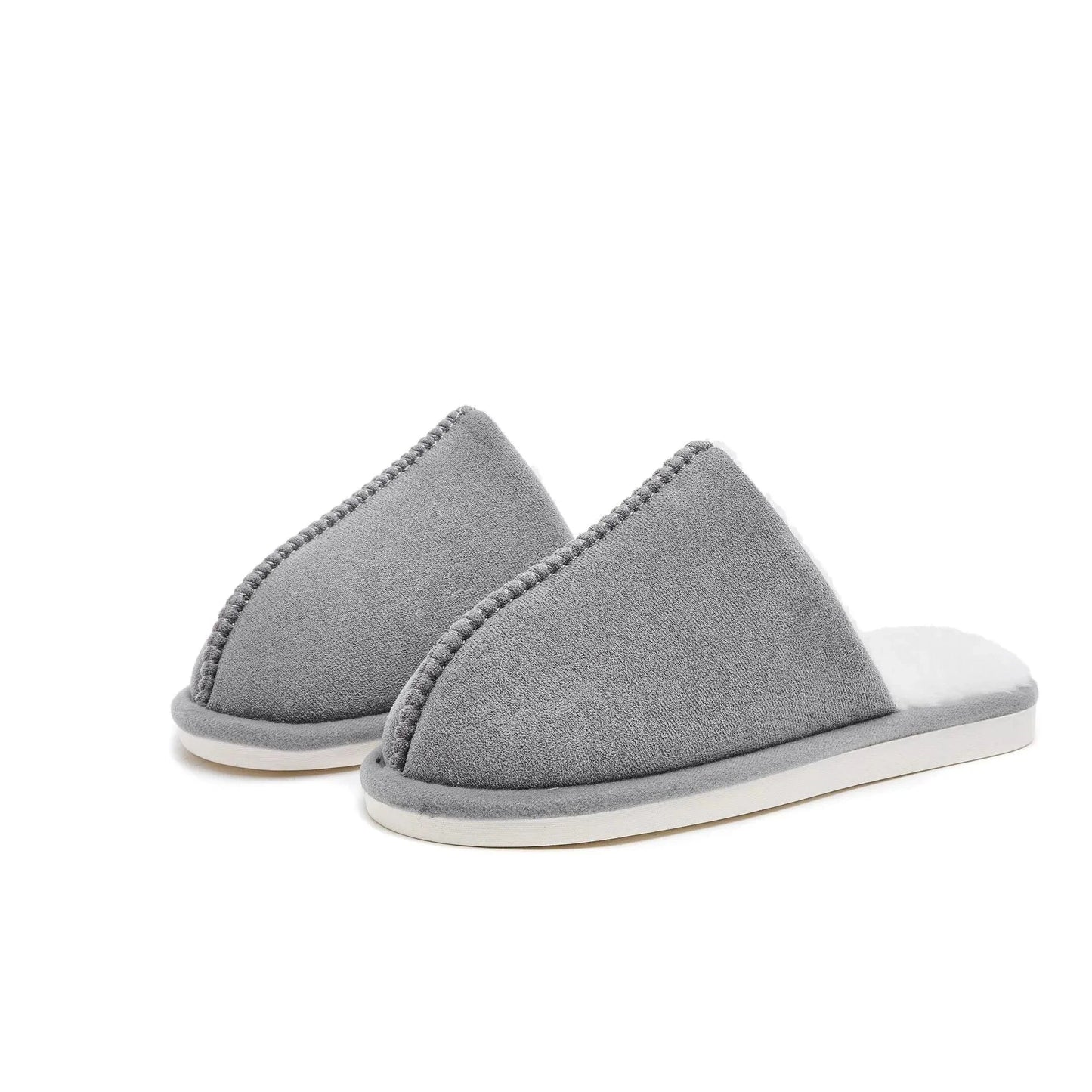 Cozy Soft Fleece Indoor Slippers Gray - Fashorio