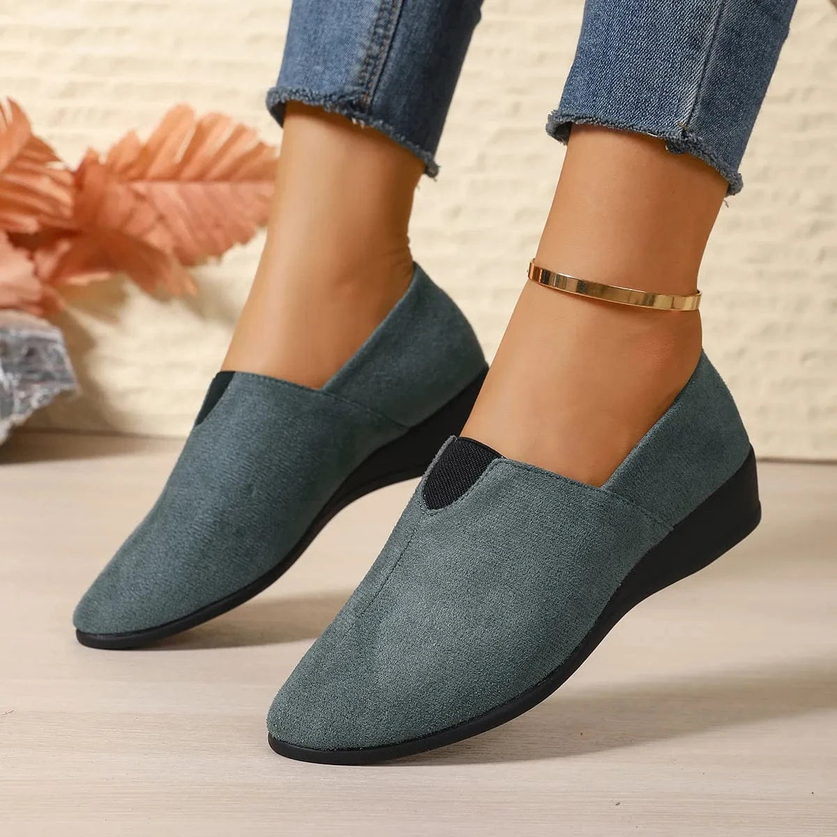 Breathable Mesh Slip-On Loafers Gray - Fashorio