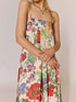 Fashorio Green- / S Floral Print Sleeveless Maxi Dress