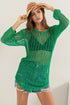Fashorio Green / S HYFVE Crochet Long Sleeve Cover Up