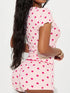 Fashorio Heart Print Top and Shorts Loungewear Set