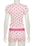 Fashorio Heart Print Top and Shorts Loungewear Set