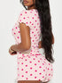 Fashorio Heart Print Top and Shorts Loungewear Set
