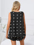 Fashorio Heart Scoop Neck Tank and Shorts Lounge Set