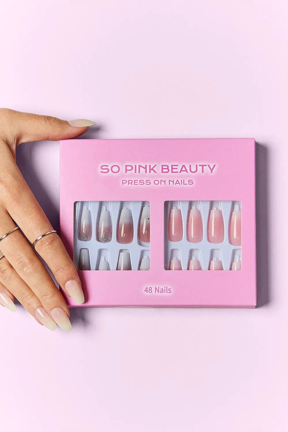 SO PINK BEAUTY Press On Nails 2 Packs Heartbreaker One Size - Fashorio