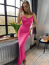 Fashorio Hot Pink / S Backless Cowl Neck Sleeveless Cami Dress