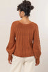 HYFVE Cable-Knit Round Neck Raglan Sleeve Sweater - Fashorio