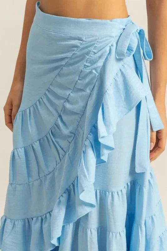 HYFVE Ruffled Tiered High Waist Skirt - Fashorio