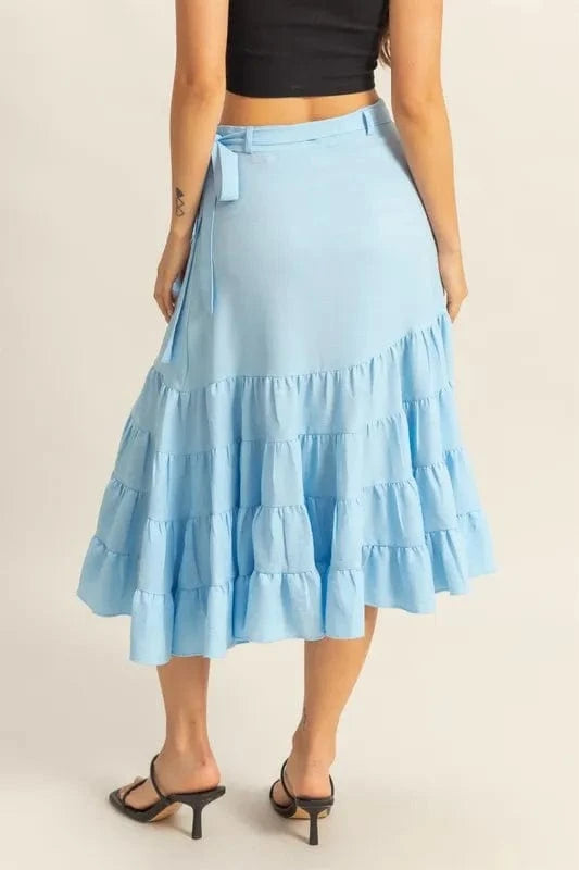 HYFVE Ruffled Tiered High Waist Skirt - Fashorio