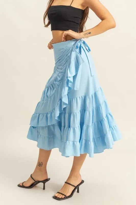 HYFVE Ruffled Tiered High Waist Skirt - Fashorio