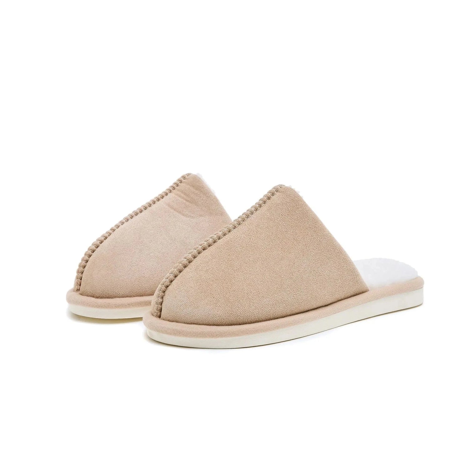 Cozy Soft Fleece Indoor Slippers Khaki - Fashorio
