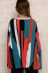 POL Color Block Round Neck Oversized Sweater - Fashorio
