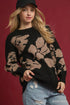 Umgee Floral Long Sleeve Sweater - Fashorio