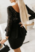 Fashorio Lace Detail Long Sleeve Mini Dress