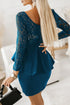 Fashorio Lace Detail Long Sleeve Mini Dress