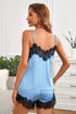 Fashorio Lace Detail Spaghetti Strap Top and Shorts Lounge Set