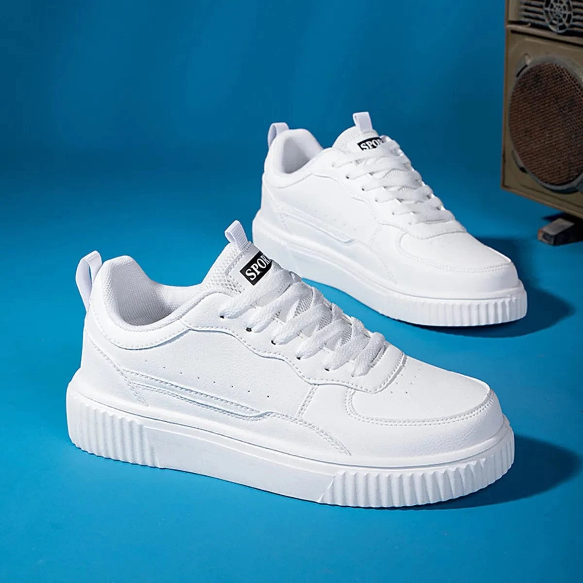 Lace Up Contrast Platform Sneakers - Fashorio
