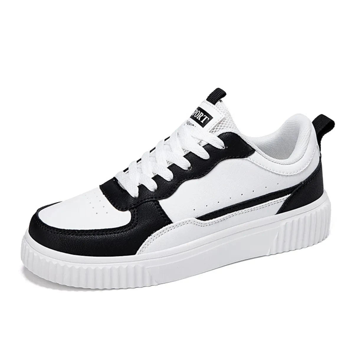 Lace Up Contrast Platform Sneakers - Fashorio