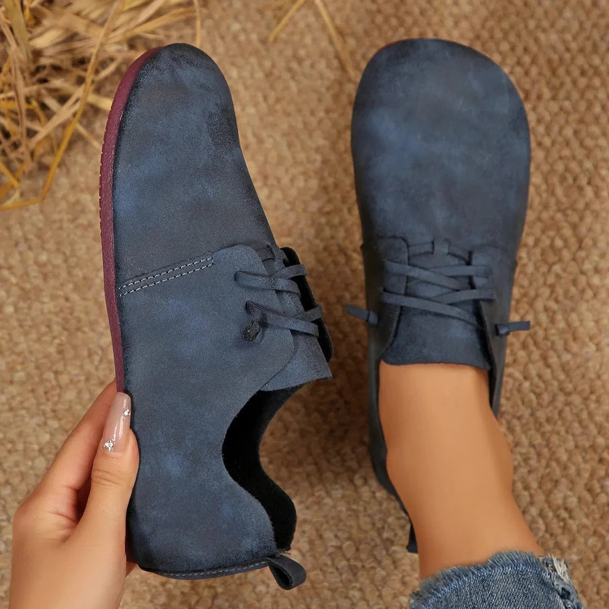 Lace-Up Flats Loafers - Fashorio