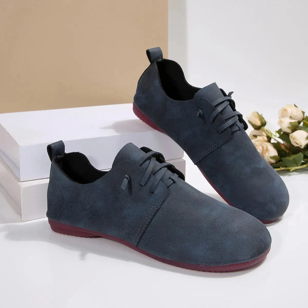 Lace-Up Flats Loafers - Fashorio