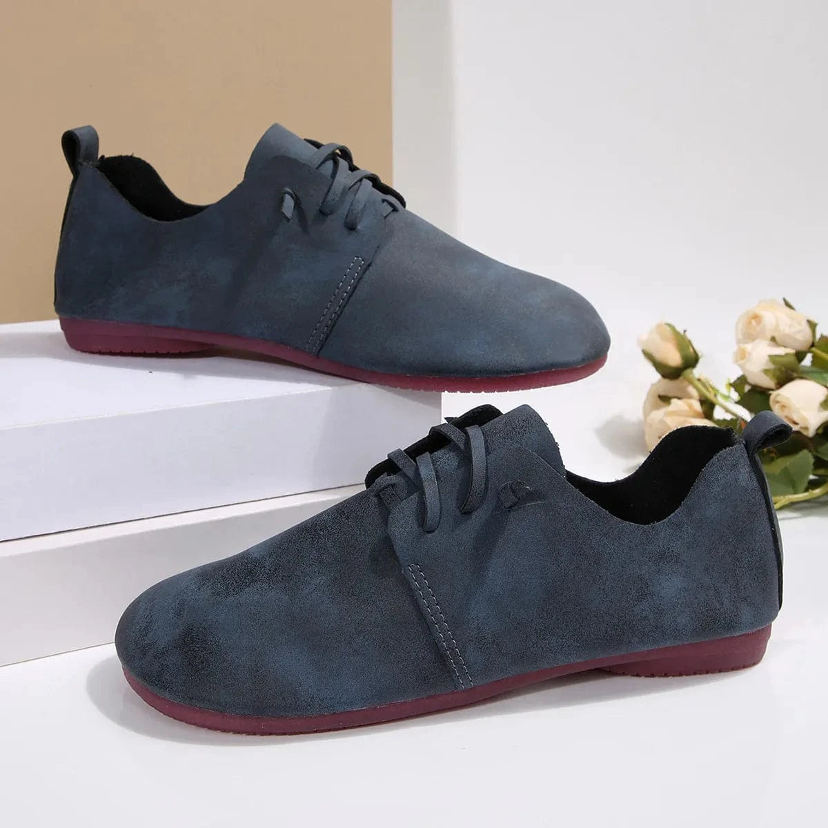 Lace-Up Flats Loafers - Fashorio