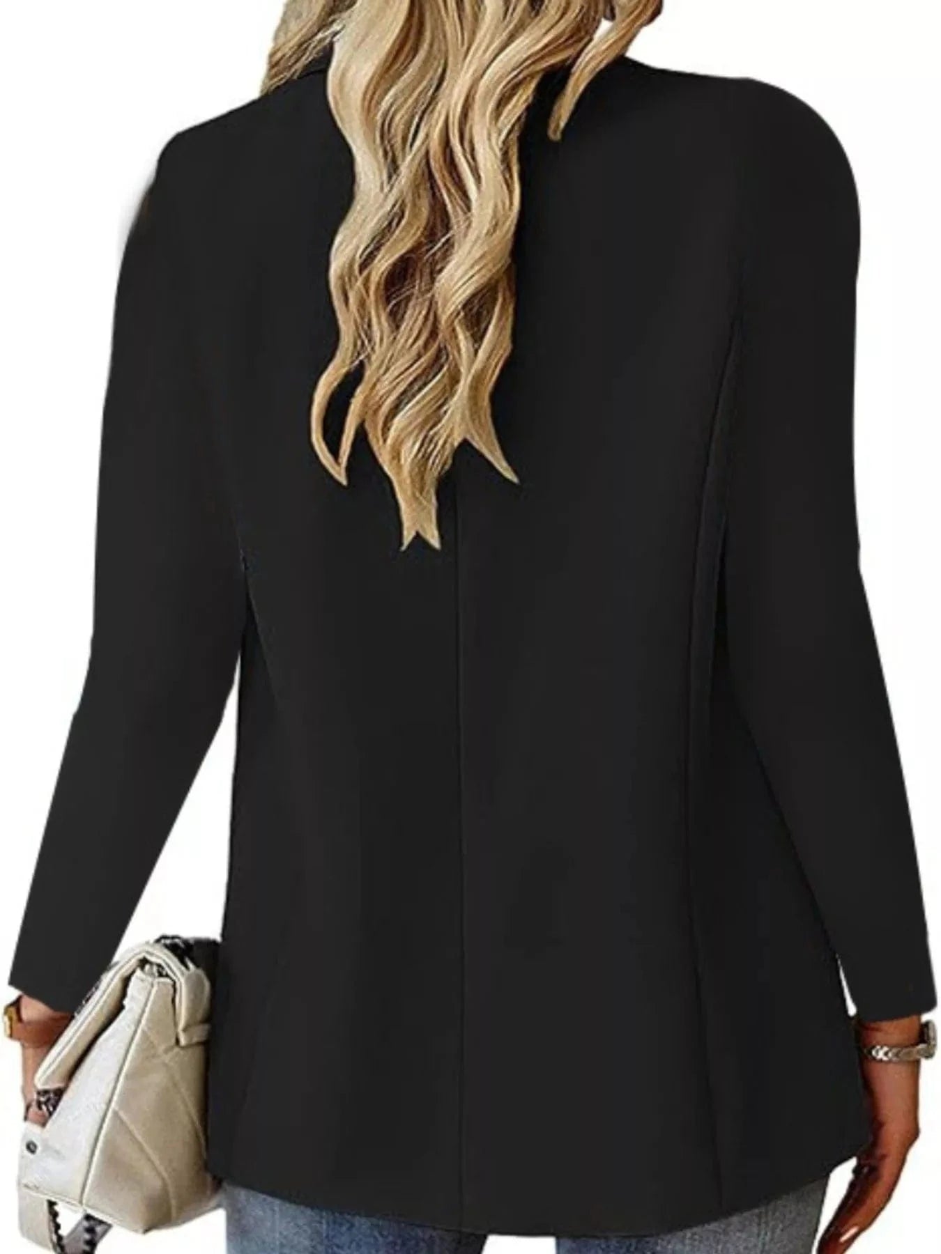 Lapel Collar One Button Blazer - Fashorio