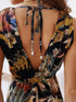 Fashorio Leaf Print Sleeveless Maxi Dress